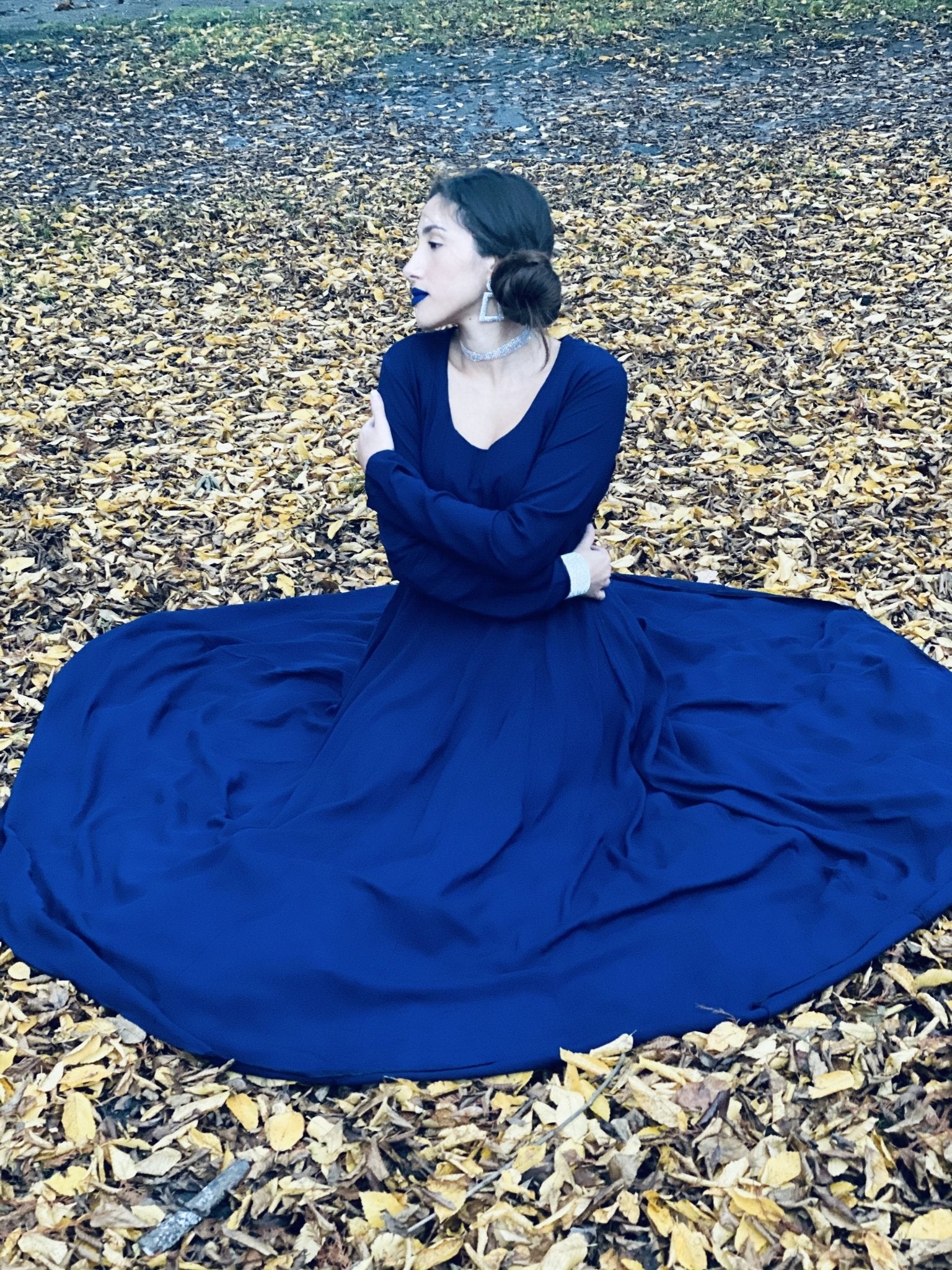 Sapphire Flamenco Dress - One Wear Freedom Sapphire Flamenco Dress - One Wear Freedom