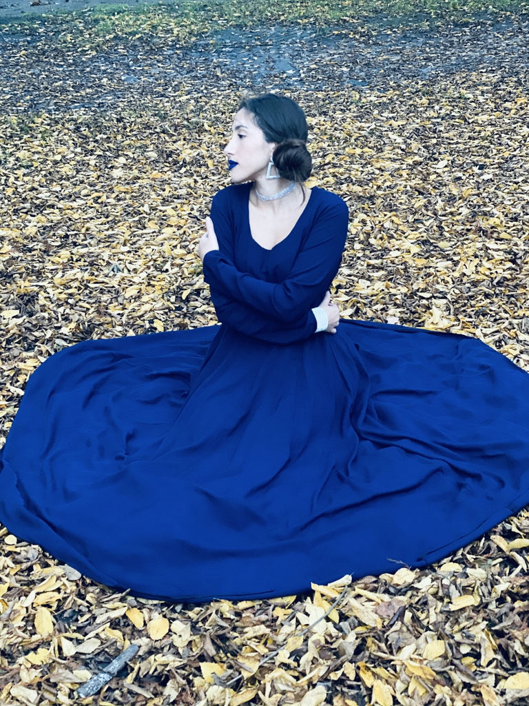 Sapphire Flamenco Dress - One Wear Freedom #product_tags#