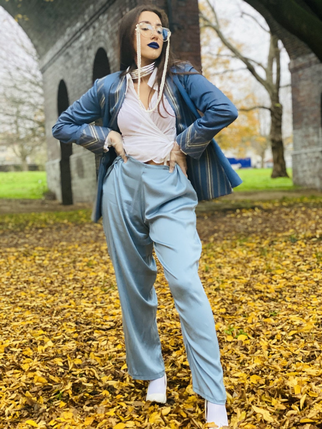 Silver Grey Bombyx Mori Trousers - One Wear Freedom 