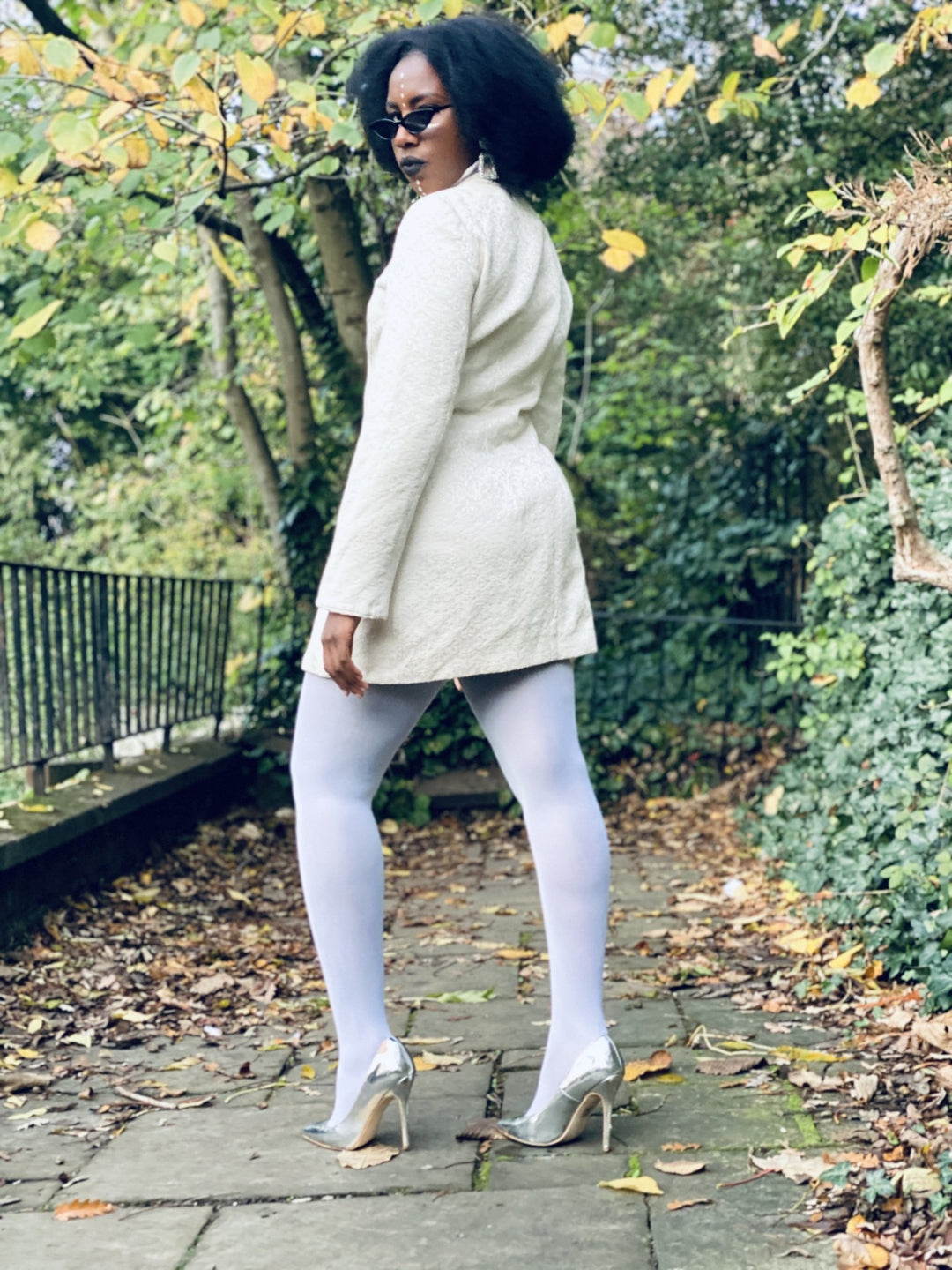 Silver Paisley Mini Skirt + Long Blazer Suit - One Wear Freedom 