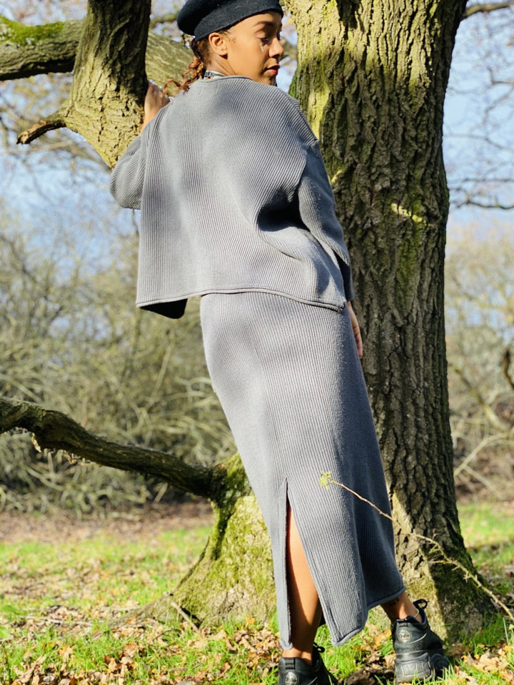 Smokey Ribbed Maxi Skirt + Semi-Crop Jumper Co-ord - One Wear Freedom 