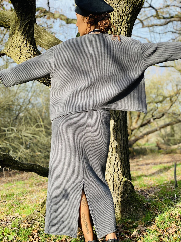 Smokey Ribbed Maxi Skirt + Semi-Crop Jumper Co-ord - One Wear Freedom 