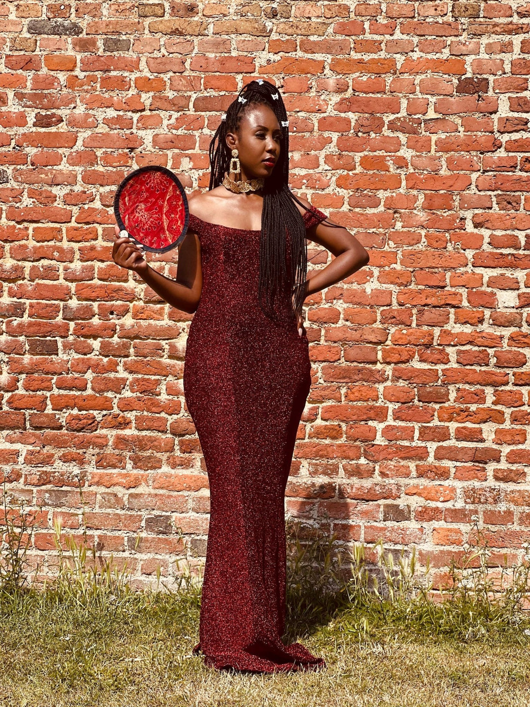 Sparkling Merlot Evening Gown - One Wear Freedom #product_tags#