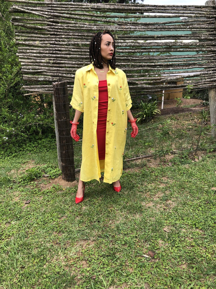 Sunshine + Roses Linen Jacket - One Wear Freedom 
