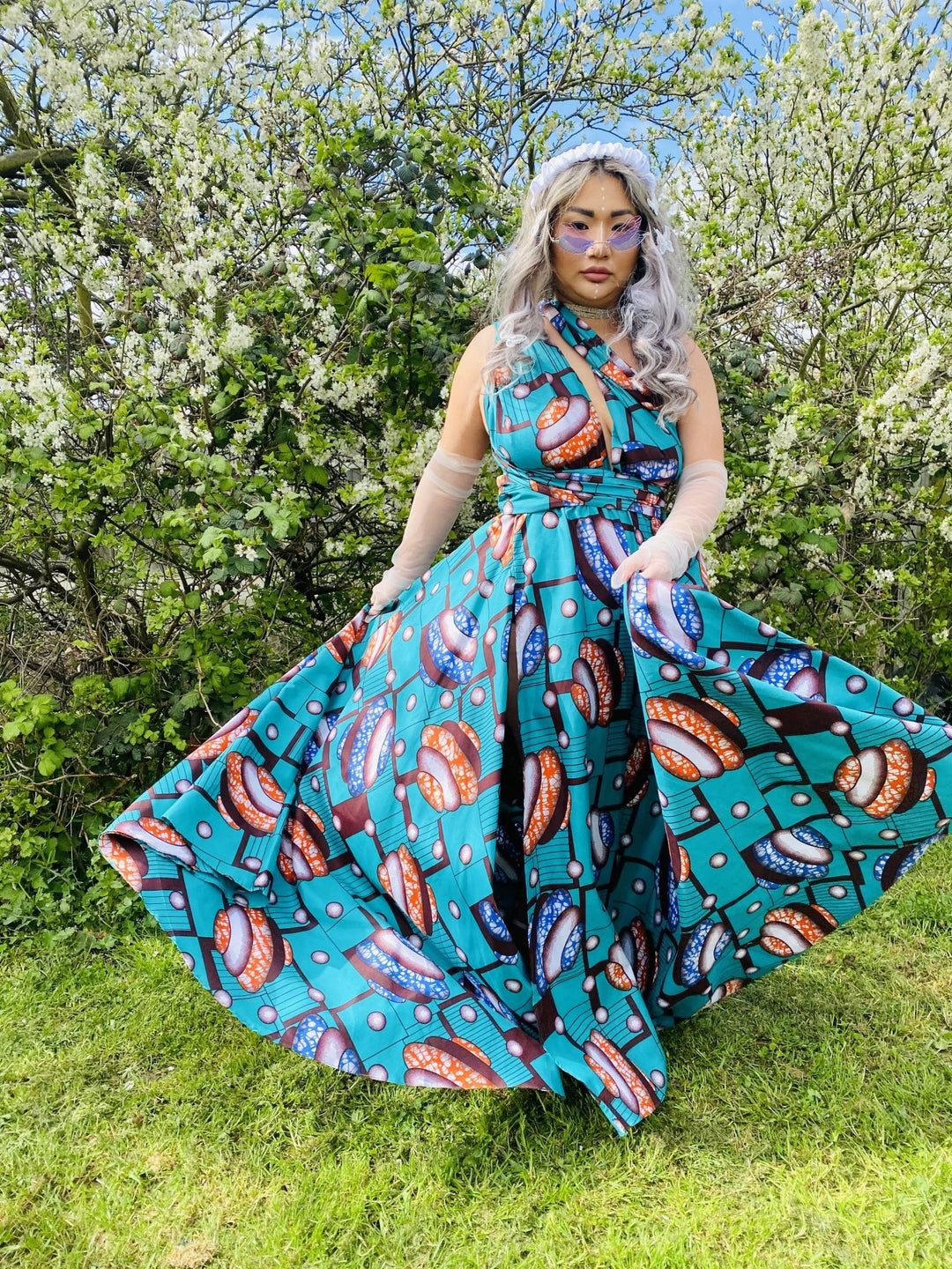 Tropical Turquoise Multi-Wrap Dress - One Wear Freedom 