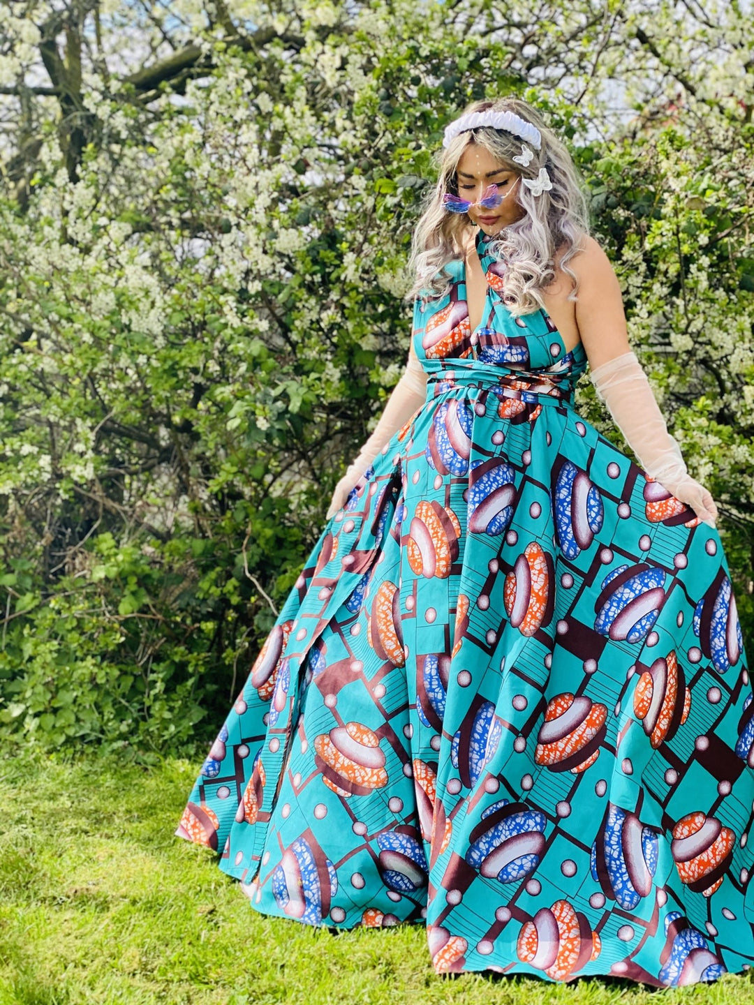 Tropical Turquoise Multi-Wrap Dress - One Wear Freedom 