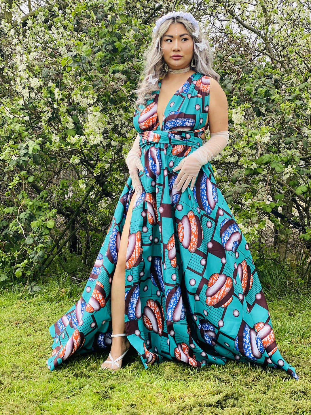 Tropical Turquoise Multi-Wrap Dress - One Wear Freedom 