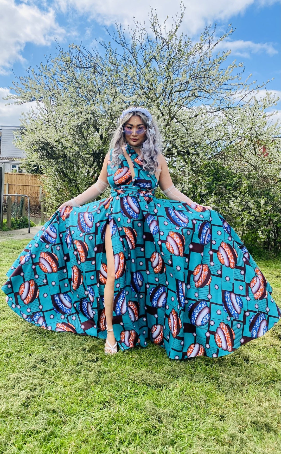 Tropical Turquoise Multi-Wrap Dress - One Wear Freedom #product_tags#