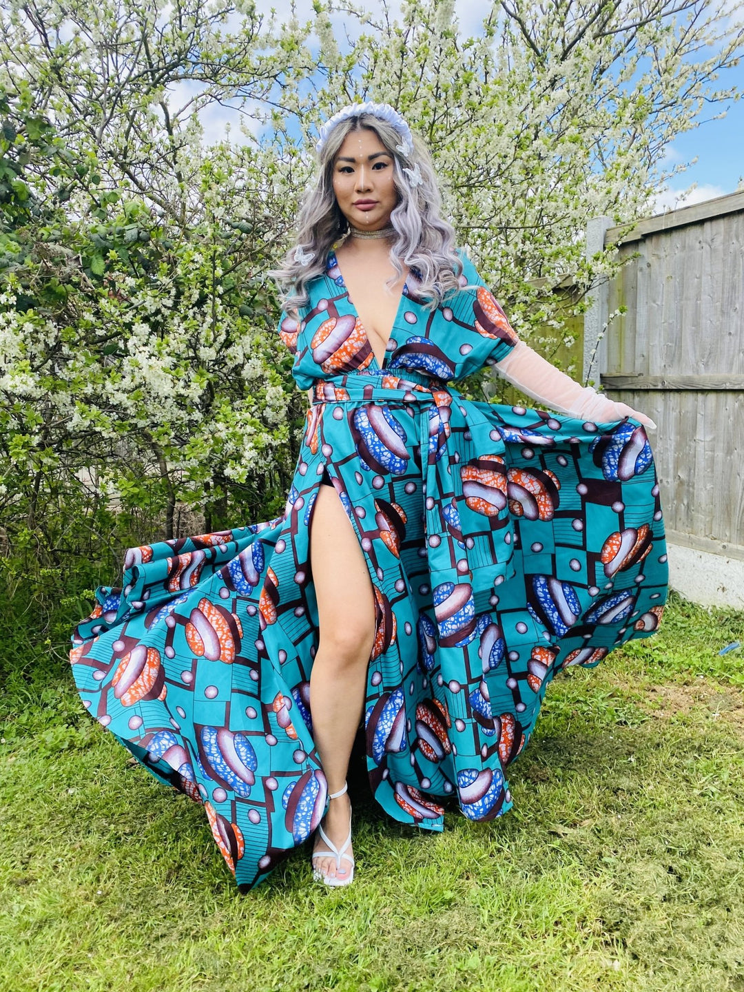 Tropical Turquoise Multi-Wrap Dress - One Wear Freedom 