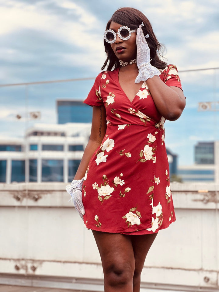 Tulip Sangria Wrap Dress - One Wear Freedom 