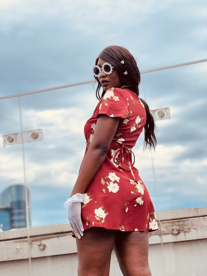 Tulip Sangria Wrap Dress - One Wear Freedom 