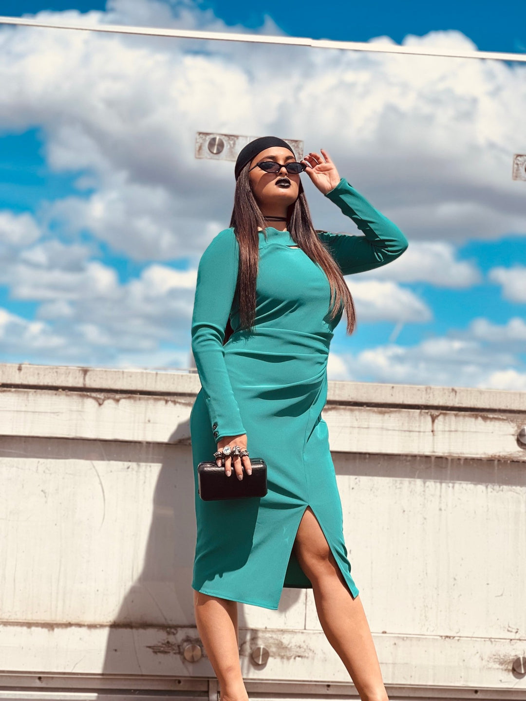 Turquoise Peekaboo Dress - One Wear Freedom 