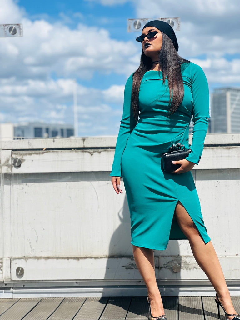 Turquoise Peekaboo Dress - One Wear Freedom #product_tags#