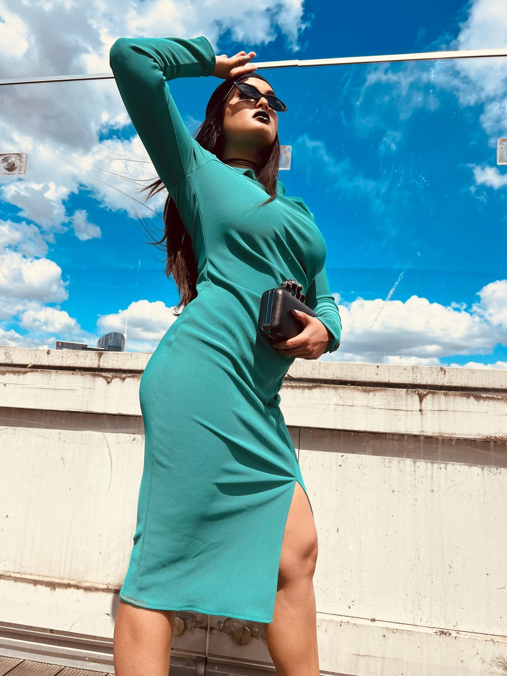 Turquoise Peekaboo Dress - One Wear Freedom #product_tags#