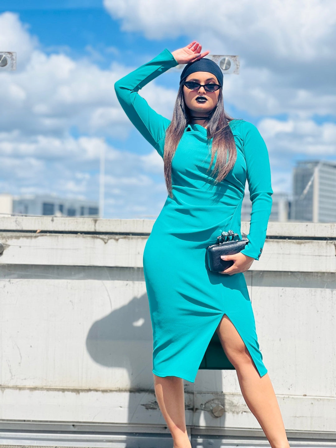 Turquoise Peekaboo Dress - One Wear Freedom 