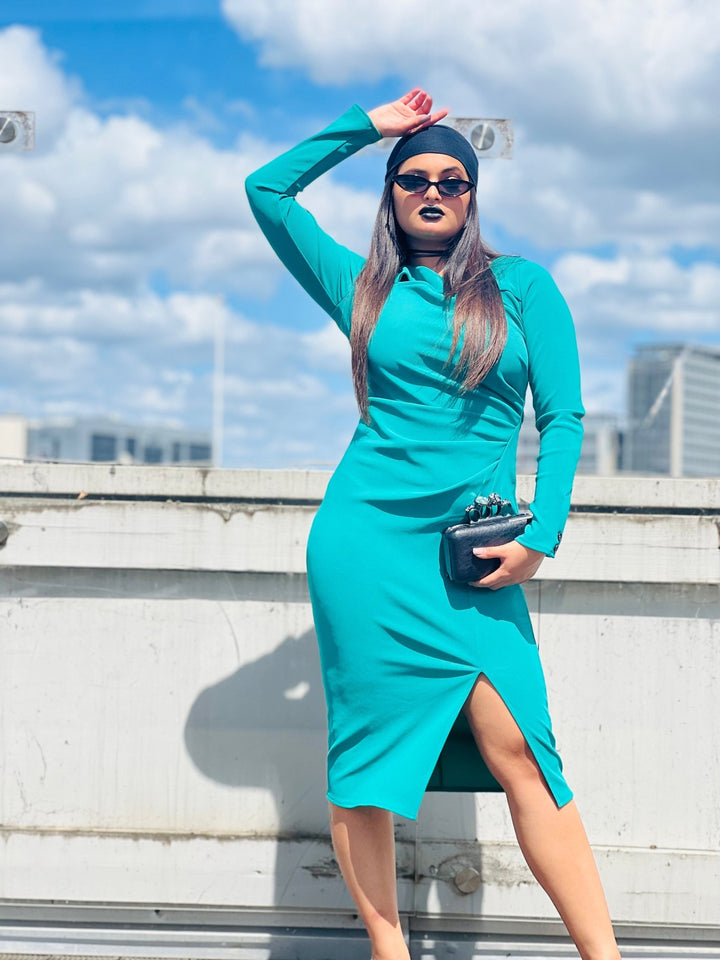 Turquoise Peekaboo Dress - One Wear Freedom 