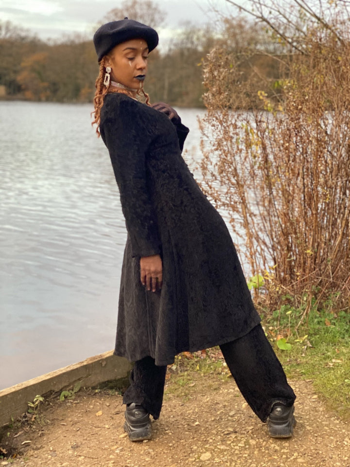 Vintage Black Damask Sailor Jacket + Trouser Co-ord - One Wear Freedom 