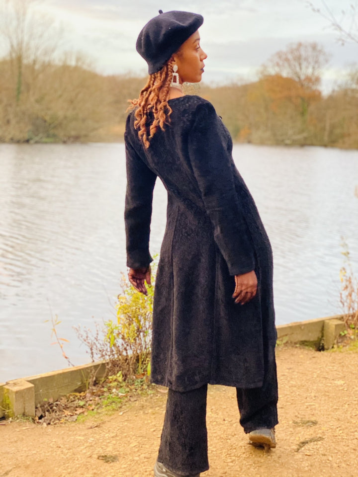Vintage Black Damask Sailor Jacket + Trouser Co-ord - One Wear Freedom 