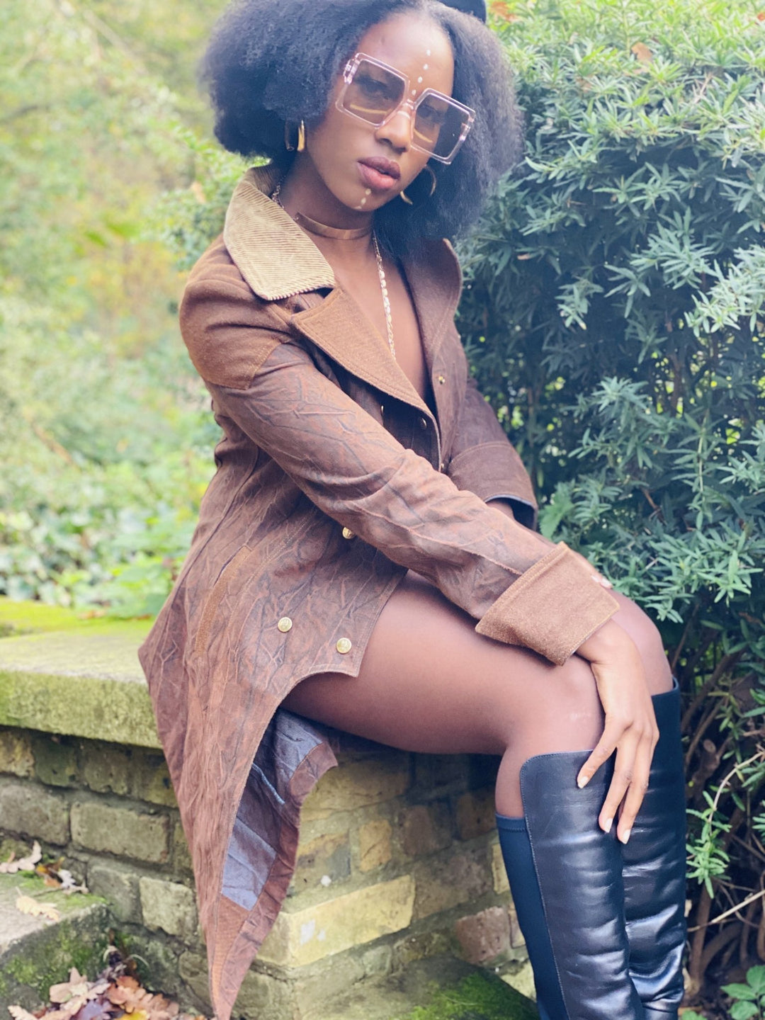 Vintage Burnt Denim Sailor Jacket + Mini Skit Suit - One Wear Freedom 