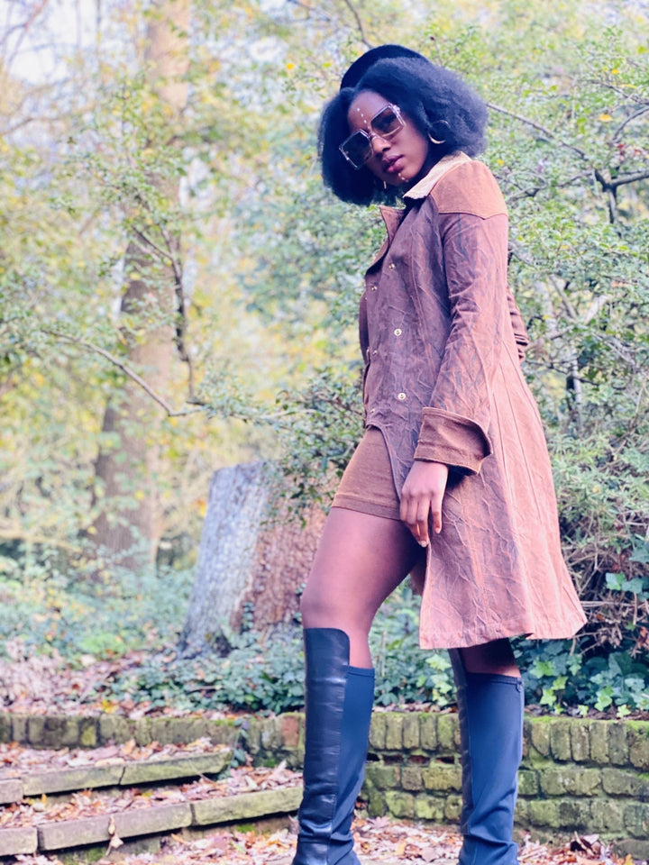 Vintage Burnt Denim Sailor Jacket + Mini Skit Suit - One Wear Freedom 