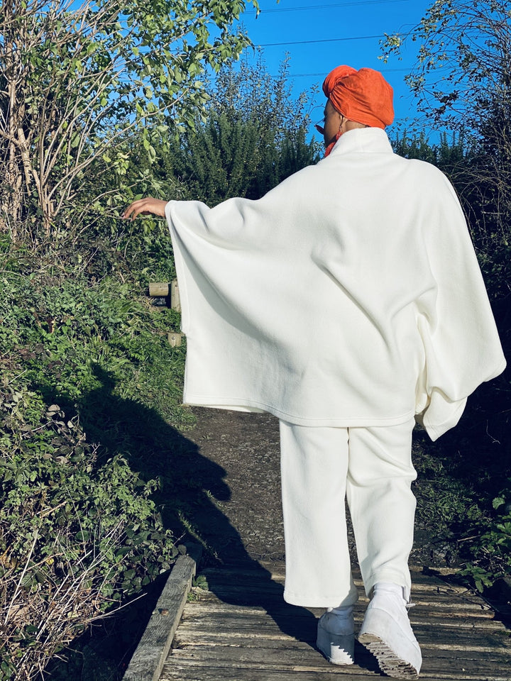 Vintage Snowy Fleece Poncho + Trouser Co-ord - One Wear Freedom 