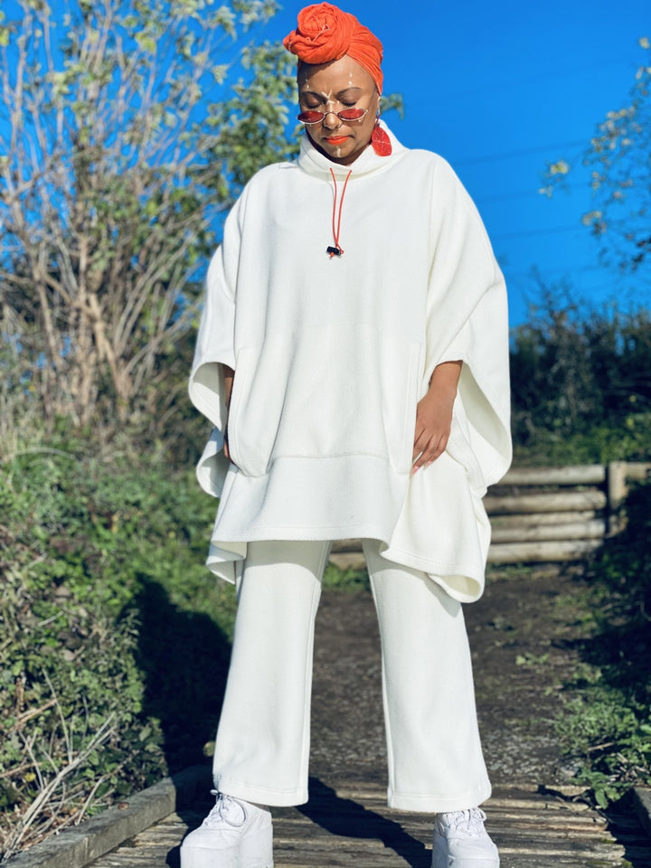 Vintage Snowy Fleece Poncho + Trouser Co-ord - One Wear Freedom 