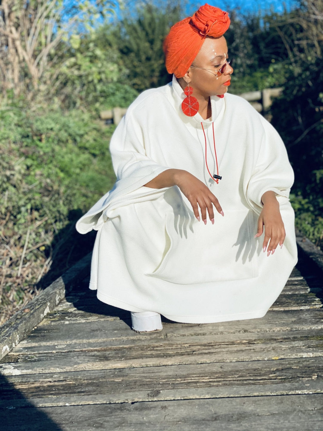Vintage Snowy Fleece Poncho + Trouser Co-ord - One Wear Freedom 