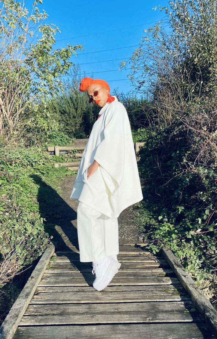 Vintage Snowy Fleece Poncho + Trouser Co-ord - One Wear Freedom 