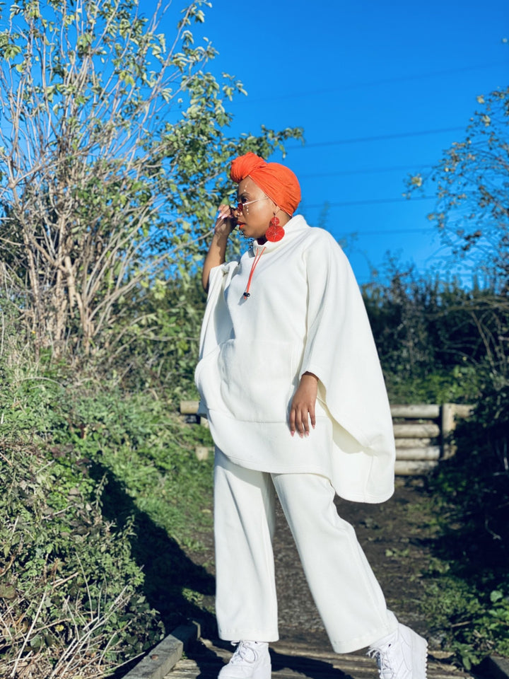 Vintage Snowy Fleece Poncho + Trouser Co-ord - One Wear Freedom 