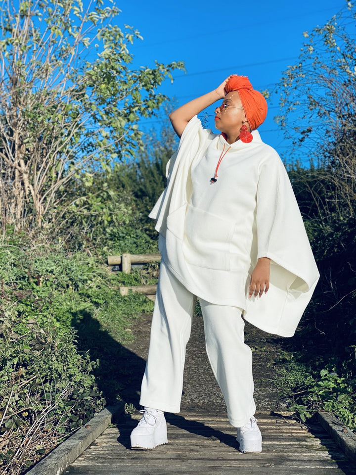 Vintage Snowy Fleece Poncho + Trouser Co-ord - One Wear Freedom 