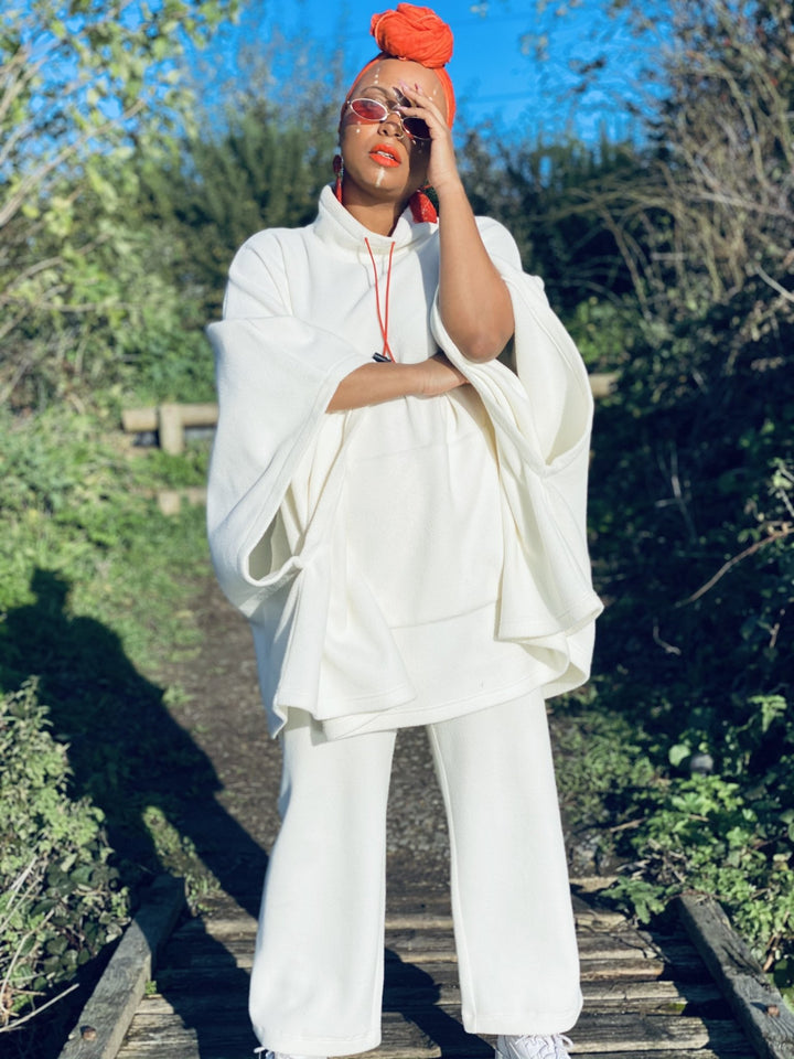 Vintage Snowy Fleece Poncho + Trouser Co-ord - One Wear Freedom 