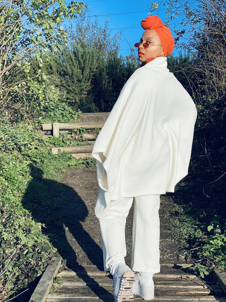Vintage Snowy Fleece Poncho + Trouser Co-ord - One Wear Freedom 