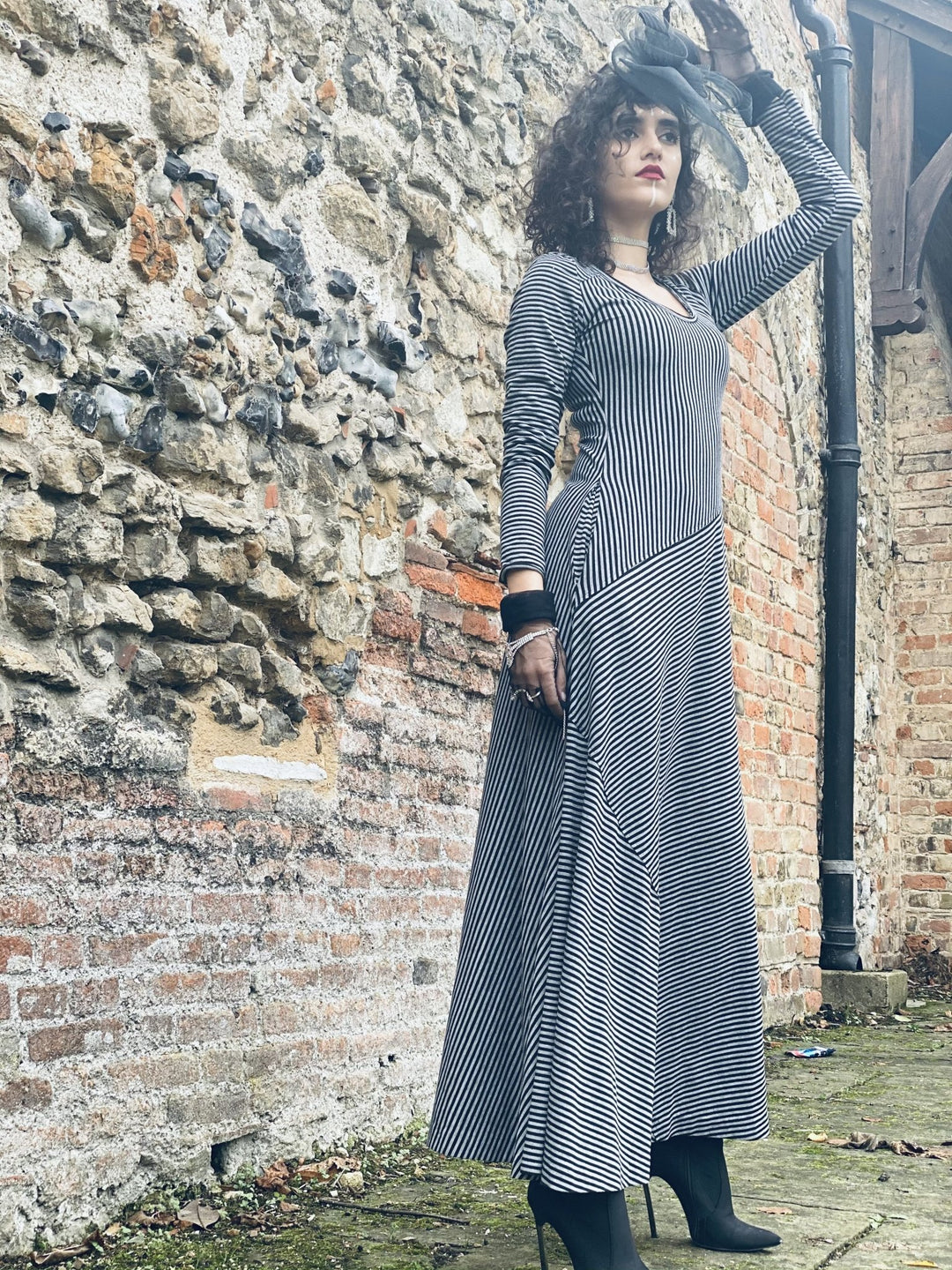Vintage Stripes on Stripes Maxi Dress - One Wear Freedom 
