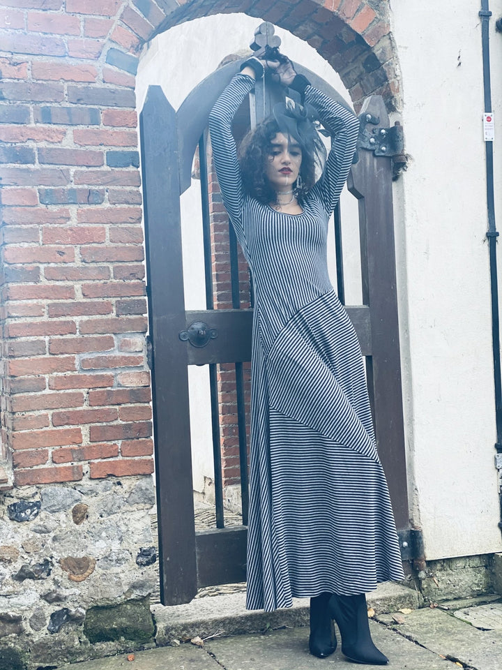 Vintage Stripes on Stripes Maxi Dress - One Wear Freedom 