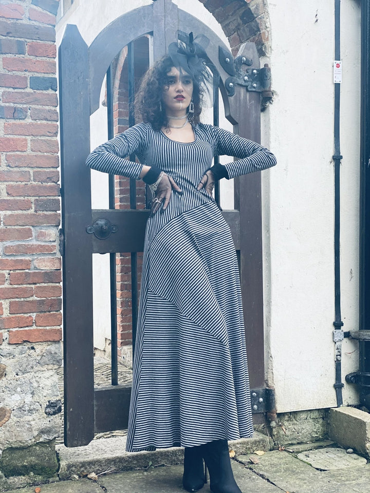 Vintage Stripes on Stripes Maxi Dress - One Wear Freedom 