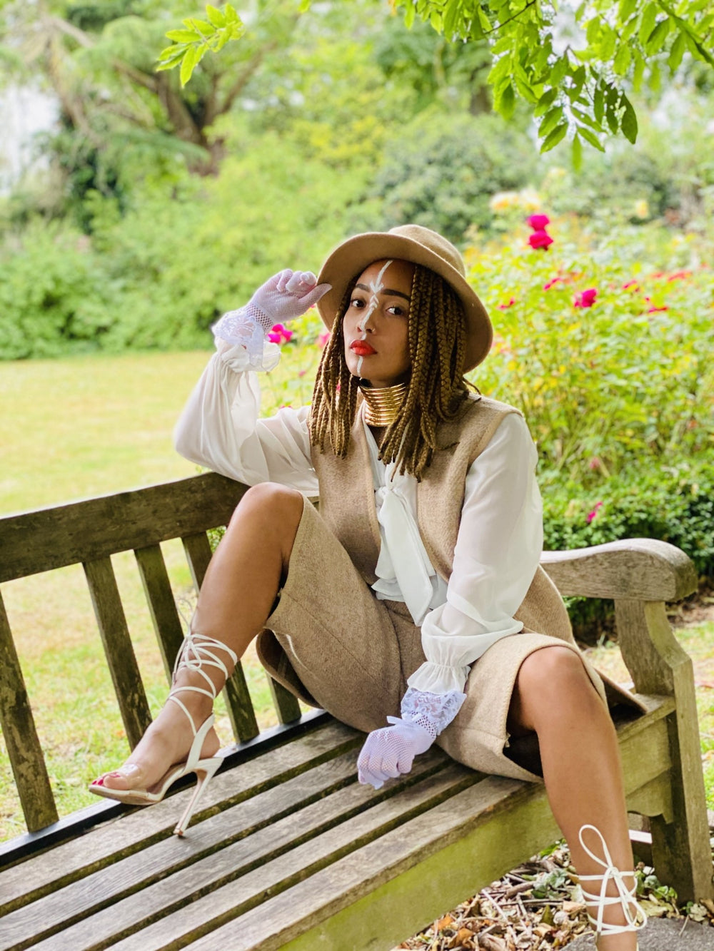 Vintage Welsh Wool Waist Coat + Shorts Co-ord - One Wear Freedom #product_tags#