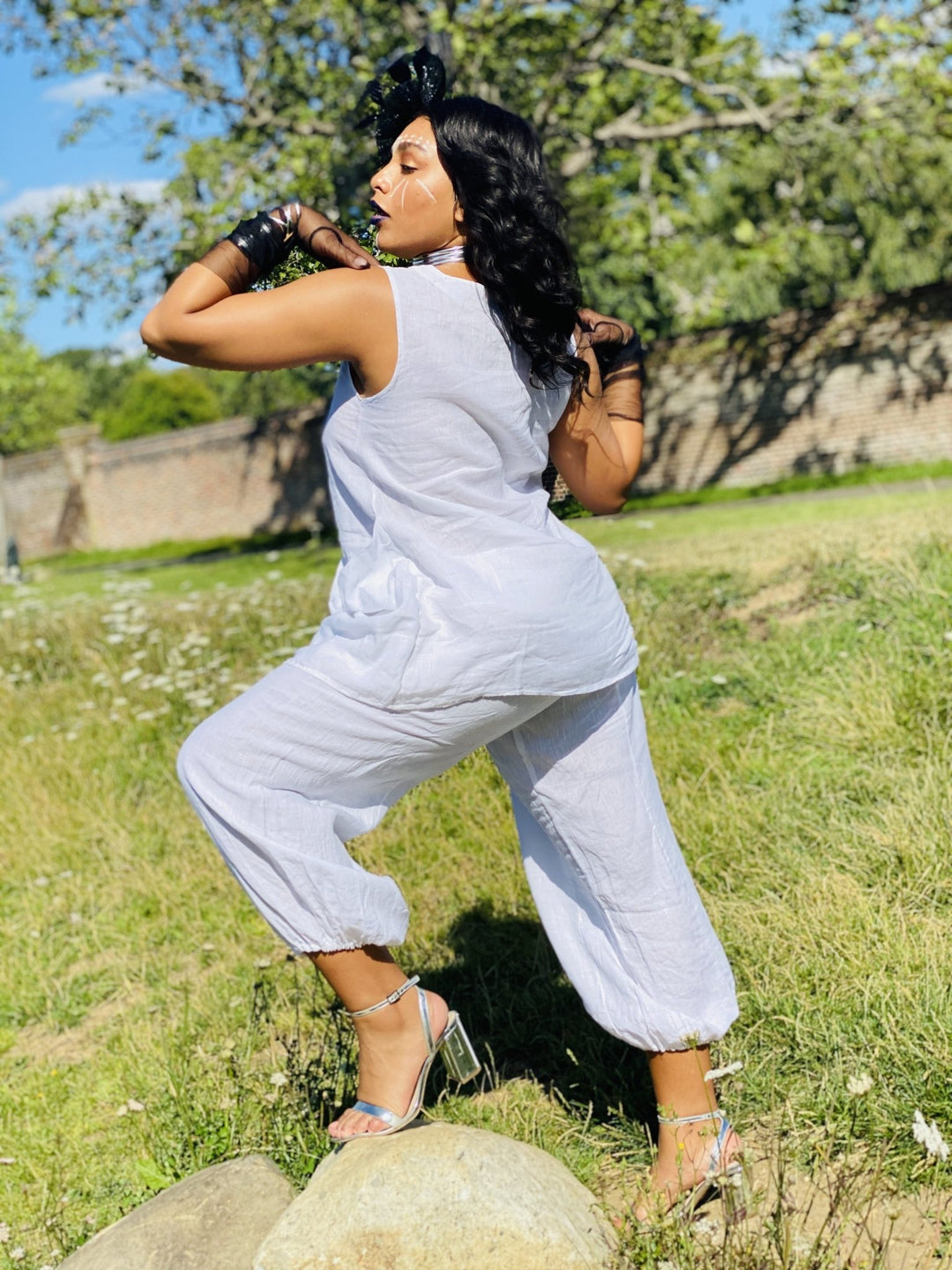 White Flax Tunic + Trouser Co-ord - One Wear Freedom 