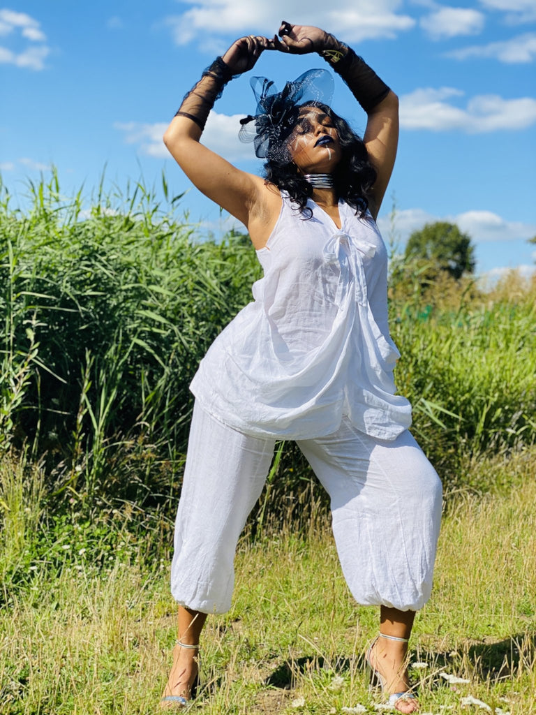 White Flax Tunic + Trouser Co-ord - One Wear Freedom #product_tags#