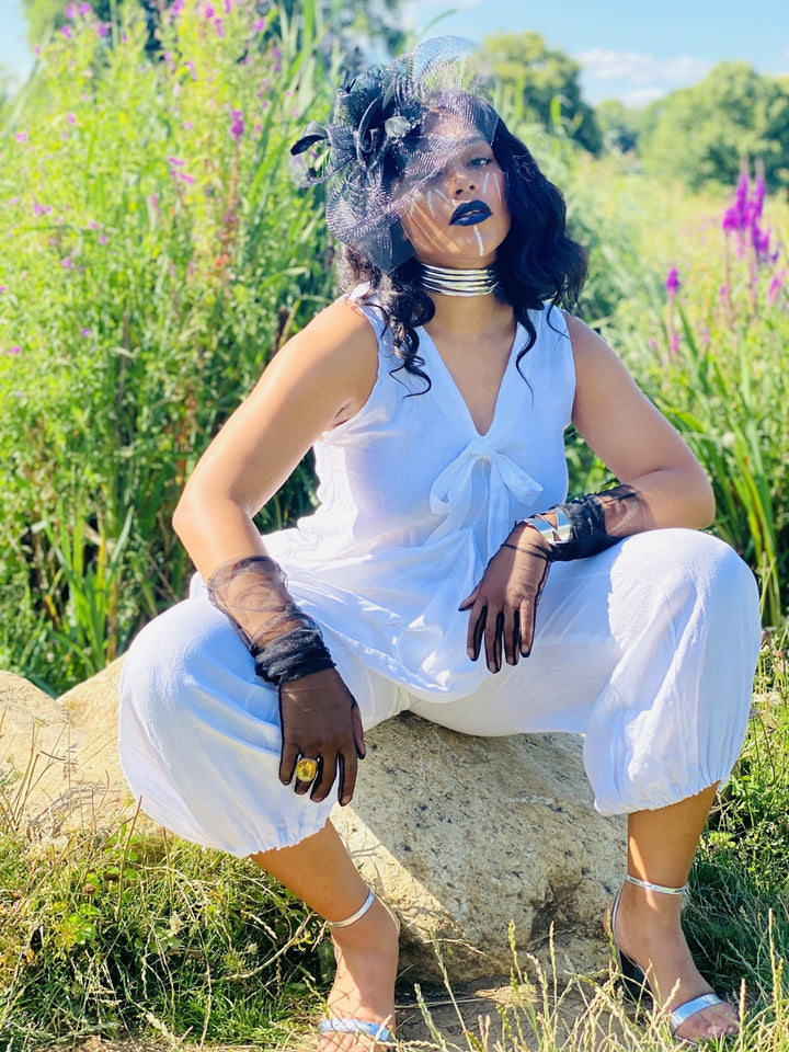 White Flax Tunic + Trouser Co-ord - One Wear Freedom 